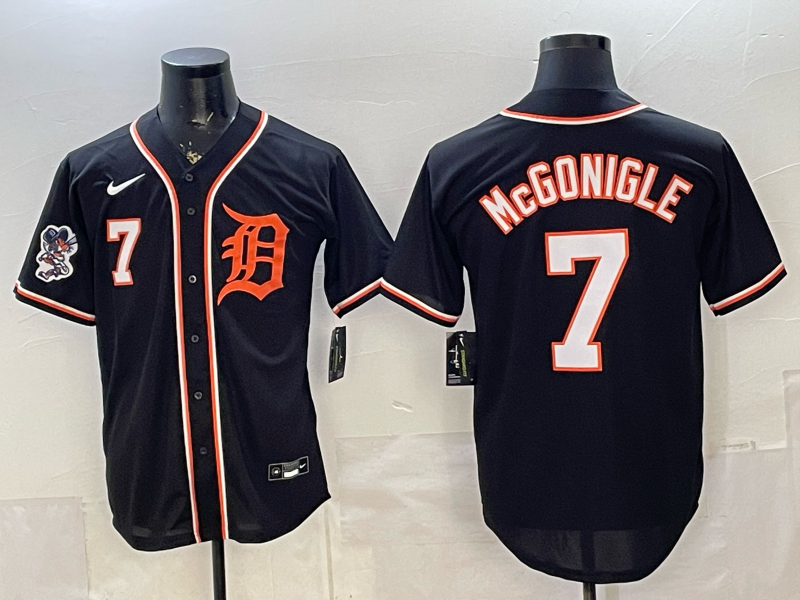 Men Detroit Tigers #7 McGonigle black Nike 2026 MLB Jersey 0528003->detroit tigers->MLB Jersey